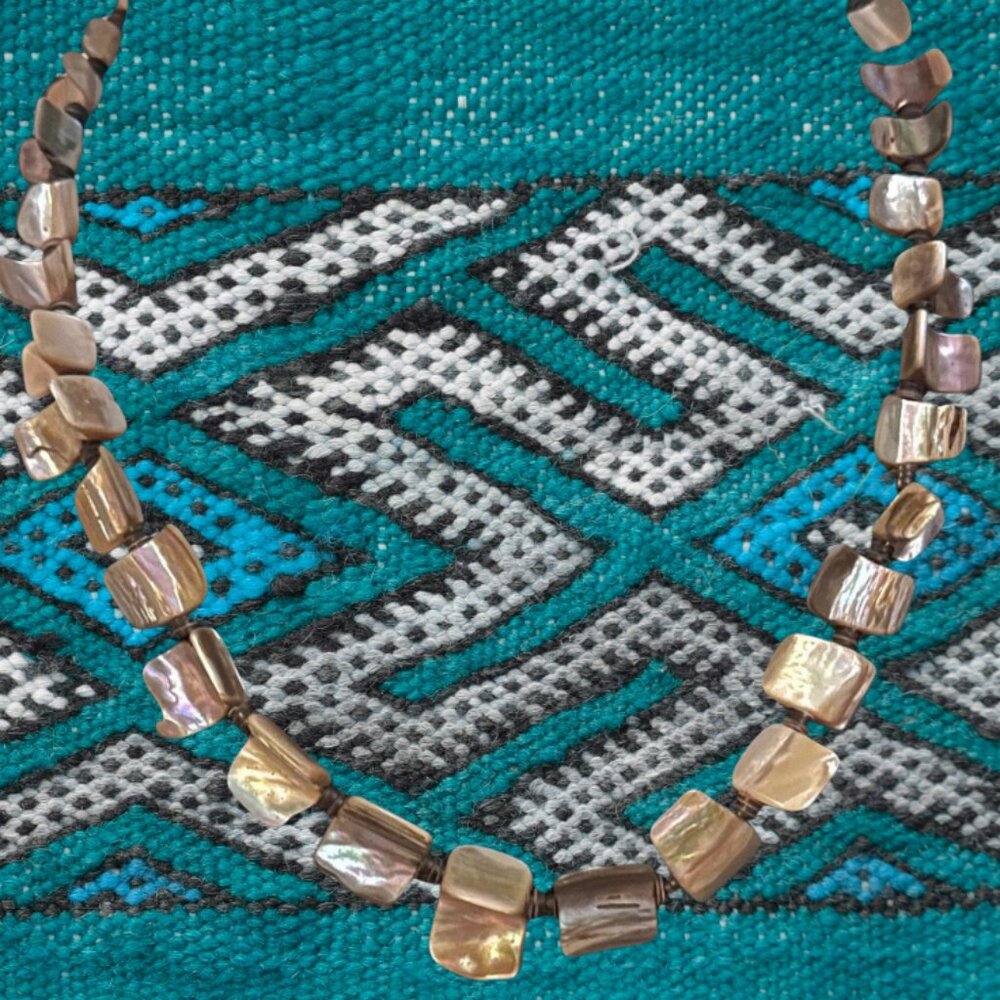 Abalone Mother of Pearl Heishi Necklace –‎ Southwestern Boho Navajo Style